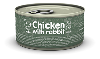 Naturea Chicken+rabbit konzerva 80g